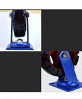 Heavy Duty Swivel Casters With Tight 360 Turn And 10 Or 12 Inch Wear Resistant Nylon Wheels Roll Smooth And Crush Weight Solid One Ton Load Bearing Universal Cart Wheel Sets Of Four Pack, detailed view of caster wheel and base.