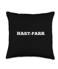 Vintage Tractor Throw Pillow With Classic Farm Engine Design Celebrating a 1901 Milestone, black pillow with Hart-Parr text