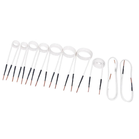 Heavy Duty Flexible Induction Heater Coil Kit 2.5mm Brass High Temp Removal Tool Set showing multiple insulated coils for auto gear pulling.