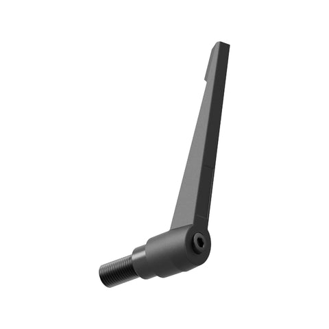 Side view of 2 Pack M8 x 40mm Clamping Lever Handles With Adjustable Clamping Force And Quick Release Locking Rotating Screw Bolt Stud, 58mm Lever Length, 4mm Hex Socket, Suitable For Lathe Machinery, Black.