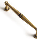 6 Pack Antique Brass Cabinet Handles Zinc Alloy Drawer Pulls For Kitchen And Furniture, 5.04 Inch Center To Center Vintage Brass Bar Cabinet Pulls