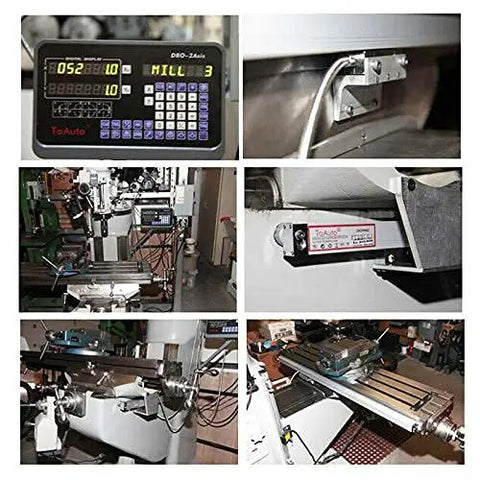Digital DRO Readout For Milling Machines With 2 Or 3 Axis Display, 100mm Linear Scale, 4 Inch Travel, 5um Precision installation