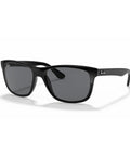 Unisex Dope Oversized Square Sunglasses With Black Frame And Dark Grey Lenses, UV400 Protection, Italian Made Plastic Frames