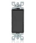 Decora Rocker Single-Pole AC Quiet Switch 15 Amp 120/277 Volt Residential Grade Grounding Black Dust Shield Frame