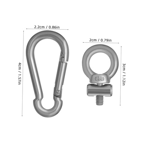 Four Piece Stainless Steel Awning Rail Stopper Eye Bolt Kit For Kayaks Motorhomes And Tents With Eyelet Bolts Heavy Duty Track Hardware And Easy Install No Fuss, 4cm hook and 3cm eye