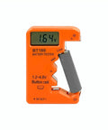 Universal Battery Tester With Digital Display For AA AAA C D 9V 1.5V Batteries Portable Travel Ready Volt Checker For All Battery Types With Clear LCD Readout And Quick Battery Health Gauge Orange Color, BT189 orange ABS