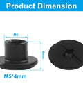 Durable Black Carbon Steel Chicago Screws M5 X 4Mm 50 Piece Heavy Duty Shoulder Bolts with dimensions displayed.