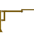 Medium Duty Free Standing Articulating Jib Crane For Smooth Material Handling And Precision Welding 250 Lb Capacity side view