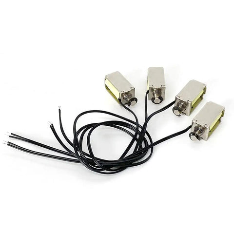 4 Pack 12V DC Push Pull Solenoid Valve Micro Magnetic Linear Actuator With 4mm Stroke Open Frame Electromagnet For DIY Projects