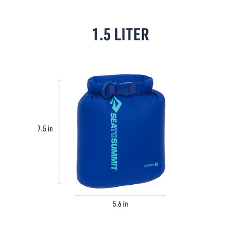 Lightweight 1.5L Dry Bag For Backpacking Kayaking And Travel Dope Durable PU Coated 70D Nylon With DWR Hypalon Roll Top Closure