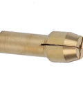 Close-up of a single brass collet from the 10 Pieces Brass Collets Set For Drills And Grinders 0.5 To 3.2mm Clamping Range 4.3mm Shank Kit.