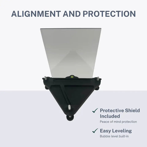 Protective And Leveling Stand For FlightScope Mevo Gen 2 Golf Launch Monitor showing adjustable alignment base and bubble level.