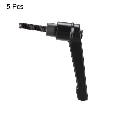 Tough As Nails M5 Quick Release Clamp Knobs With Ratchet Lever And Push Button Twist Lock For No Sweat Clamping Jobs Includes Five Matte Black Steel Studs, single knob detail.