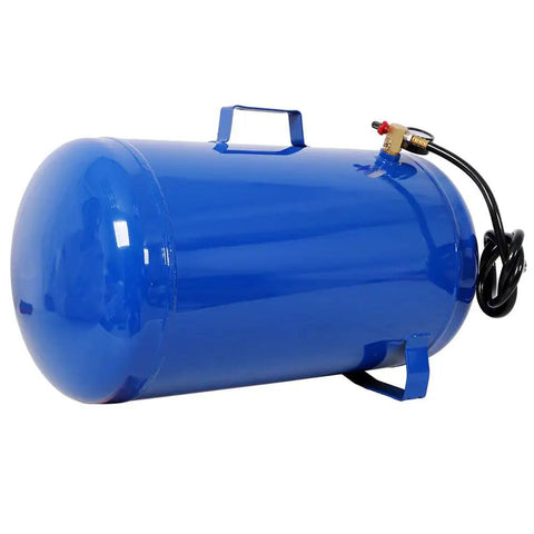 Aynuma 11 Gallon Portable Air Tank Heavy Duty Metal Compressor with reinforced hose and safety valve for tire inflation.