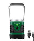 Bright 1000 Lumen Rechargeable Go To Camping Lantern With 4400mAh Power Bank Green LED Tent Light and USB Cable
