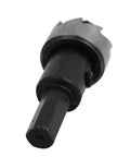 Close-up of HSS Hole Saw Kit With Spring Loaded Twist Drill Bit, 17.5mm Cut Diameter, 65mm Length, 5mm Pilot, high speed steel