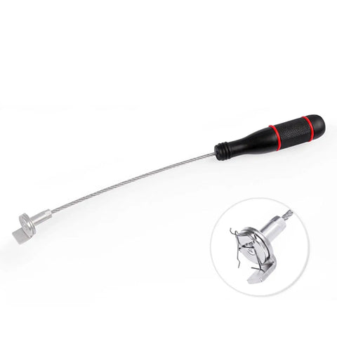 Oil Drain Plug Removal Tool Set With Bendable Steel Wire And Anti Slip PP Handle For Sump Screws Pick Up And Hold Wrench Style Oil Pan Plug Remover Two Pack, 290mm