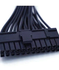 Close-up of ATX 24 Pin Motherboard Power Extension Cable 12.6 Inch Length Internal PC PSU Male to Female Extension Lead.