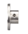 Side view of Rigid Flange Shaft Coupling For 10mm Motor Shaft H13 D16 Precision Connector Silver Tone Two Pack With Mounting Holes