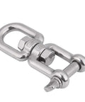 Heavy Duty 304 Stainless Steel Swivel Snap Shackle Bombproof Rust Proof Rigging Hardware For Hauling Towing And Marine Applications Smooth Rolling Action Built Like A Tank, polished shackle with nut.