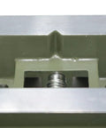 Close-up of Precision Bench Vise Featuring Dual V Grooves For Secure Round Stock Clamping And Micro Fabrication Jobs.