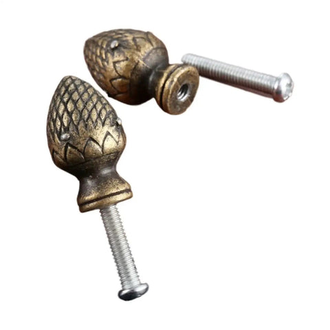 Stylish 2 Piece Kit Of Strawberry Knob Handles In Antique Bronze Finish For Kitchen Cupboards And Vintage Furniture With Screws Included, set