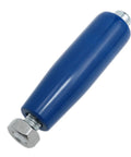Side view of Blue M10 Revolving Handle With Bakelite Hand Wheel And Threaded Shaft Trailer Crank With Nut For Lathe Furniture Repair