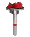 SagaSave 30mm adjustable Forstner drill bit with red cutter head and steel shank for woodworking