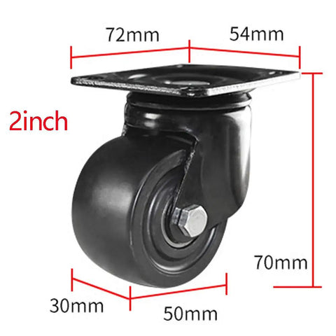 Heavy Duty Nylon Castor Wheels Industrial Silent Swivel Casters Built Like A Tank High Capacity Cart Roller Set Of Four 2 inch