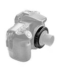 M42 T Ring Adapter For Nikon APSC DSLR Cameras connected to a DSLR showing CNC aluminum construction for astrophotography