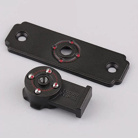 Stainless Steel 90 Degree Portable Door Latch Heavy Duty Barn Gate Lock parts, featuring latch and mounting plate detail.