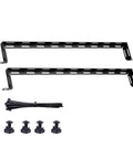 Heavy-Duty 0.5U Server Rack Cable Lacing U-Bar, 19 Inch Horizontal Mount Steel Bar with installation kit for cable management.