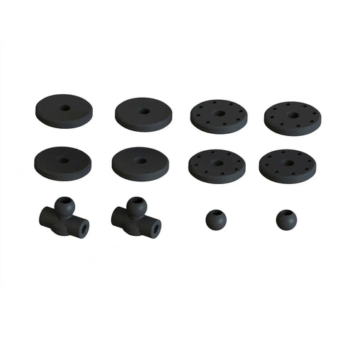 Assorted tuning pistons for Shock Set For RC Cars And Trucks 16mm Bore 104mm Length 550cSt Silicone Oil ARA330623 Beefed Up Pro Grade