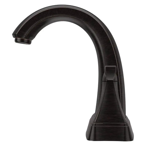 Tuscan Bronze Centerset Bathroom Sink Faucet With Two Handles For 3 Hole Sinks 4 Inch Center Set Spout Durable Build