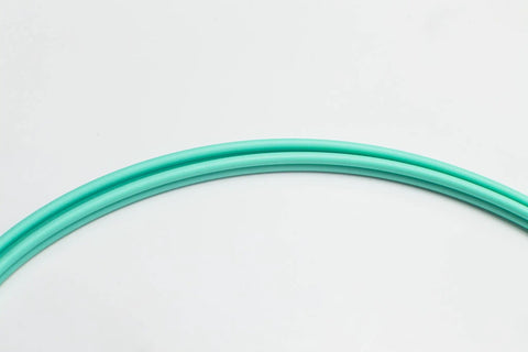 Om4 Lc To Lc Fiber Patch Cable 10Gbps Duplex Multimode 50 By 125 Micron 10 Meter heavy duty cables shown in a curved position.