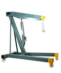 Heavy Duty Hydraulic Engine Hoist Folding Cherry Picker Shop Crane With Four Swivel Casters, 2 ton capacity, steel frame.