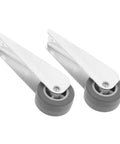 Top Shelf Barn Door Hardware Kit Featuring Quiet Rolling Sliding Door Pulleys And Slick Track Wheels For Hassle Free Wardrobe Closet Roller Replacement System With Smooth Gliding Heavy Duty Gate Caster Tracks, close-up of durable steel pulleys.