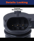 Left And Right Camshaft Position Sensors Set For Nissan Altima Maxima Murano Quest 350Z Frontier Pathfinder Xterra Infiniti FX35 G35 I35 M35 3.5L And 4.0L V6 Cars 2002 To 2021 Plug And Play Ready Replacement Premium Quality Dual Sensing, 3-pin terminal close-up