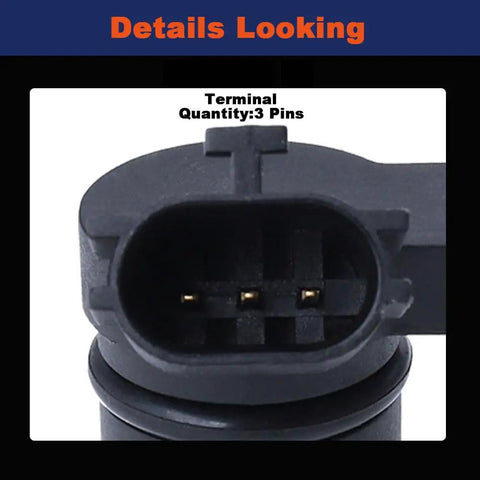 Left And Right Camshaft Position Sensors Set For Nissan Altima Maxima Murano Quest 350Z Frontier Pathfinder Xterra Infiniti FX35 G35 I35 M35 3.5L And 4.0L V6 Cars 2002 To 2021 Plug And Play Ready Replacement Premium Quality Dual Sensing, 3-pin terminal close-up