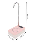 Desktop Water Dispenser Pump For 2, 3, 5 Gallon Bottles, Portable Bottle Pump With 360 Degree Rotatable Spout, Pink