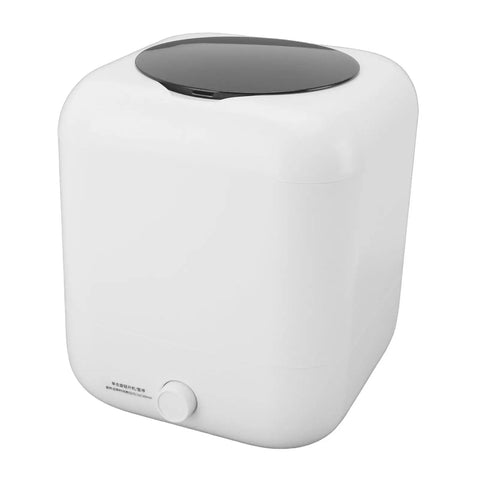 Slick Foldable 5L Portable Washing Machine Mini Laundry Soaker With Digital Display, compact white design for easy storage.