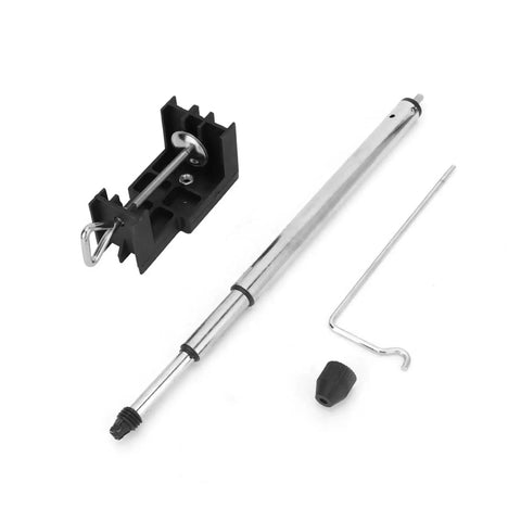 Heavy Duty Rotary Grinder Flex Shaft Hanger With Three Section Adjustable Steel Arm and Full 360 Degree Swivel components including clamp and rod.