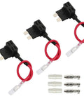 3 Pack Premium Acu Add-A-Circuit Fuse Tap Piggyback Blade Fuse Holder Kit With 16 Awg Wire Harness and 15 Free Standard Blade Fuses plus fuse puller.