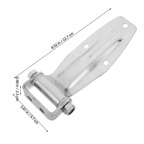 Beefy Stainless Steel Side Door Hinge For Box Trucks And Cargo Containers High Load Capacity Smooth Operation Rugged Metal Hinge Built For Long Haul And Marine Use, 8.92 in