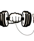 Dumbbell LED Wall Light Sign For Home Gym And Workout Room Decor Neon Style 3D Wall Lamp Fitness Emblem, hand holding dumbbell design.