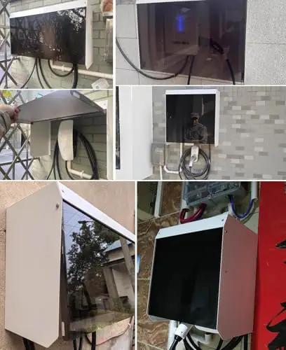 Slick Wall Mounted EV Charger Cover With No Sweat Waterproof Shield For Outdoor Electrical Outlet Organization And Cable Management Plus Legit Protective Shell Keeps Your Plug In Order During Rainy Days Or Parked Sessions Around The Block, showcased from multiple angles