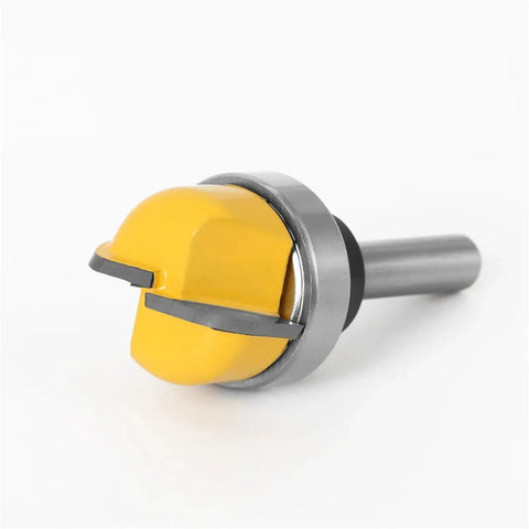 Heavy Hitter One Point One Eight Inch Bowl And Tray Router Bit equipped with six millimeter or eight millimeter shank for precision woodworking.