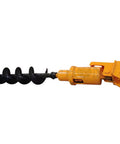 Beefy Heavy Duty 200mm Hydraulic Earth Auger Attachment For 2 To 3.5 Ton Mini Excavators, rugged steel post digger with 30mm pins