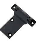 Beefy Heavy Duty Zinc Alloy Industrial Electrical Cabinet Hinge For Large Thickened Switch Cabinet Mechanical Hinge Rugged Industrial Grade Door Hardware For Enclosures 1 Piece CL282-1, black hinge angled view