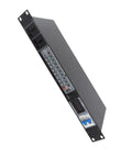 Keep Your Stage Gear Protected With This Rack Mount Power Sequencer Featuring A Slick Digital Display 10 Outlets Us Plug For Pa Systems Dj Rigs That Roll Smooth And Stay Rock Solid, angled view showing 10 outlet ports.
